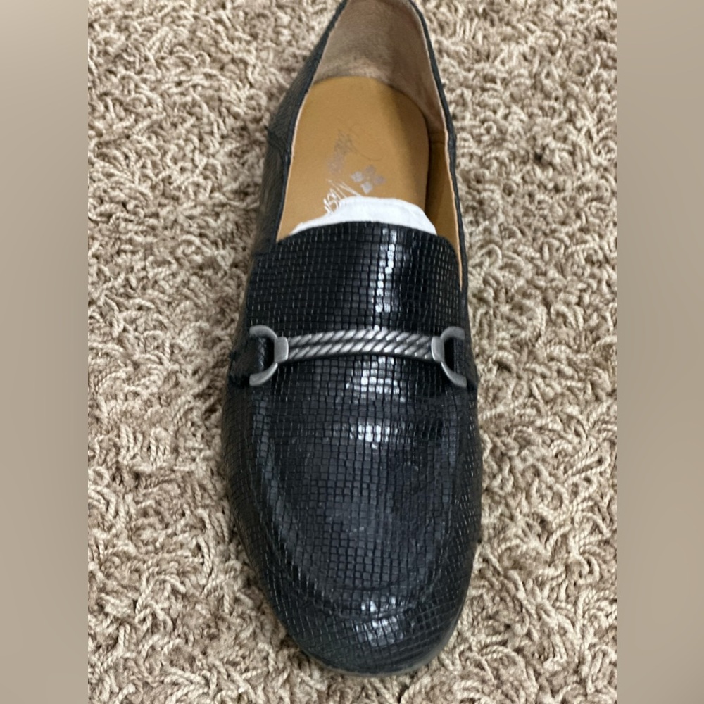 Gently used black Patricia Nash Penny loafers size 8.5